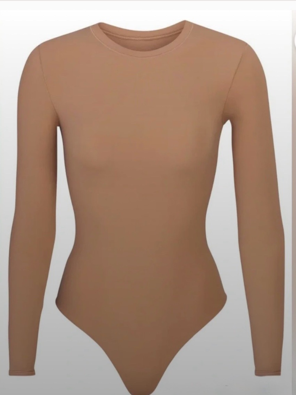 Brand NEW w/ Tags. SKIMS Long-Sleeve Crewneck Bodysuit in Sienna: Large.